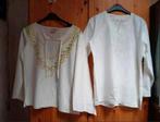 ✅️ ️VINTAGE  Bohostyle Longsleeves shirts Per 2 stuks voor, Ophalen of Verzenden, Nieuw, Maat 36 (S), Wit