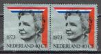 Nederland 1973 nr 1036 Kon. Juliana 25 jr. Oranje IN PAAR, Postzegels en Munten, Postzegels | Nederland, Ophalen, Na 1940, Gestempeld