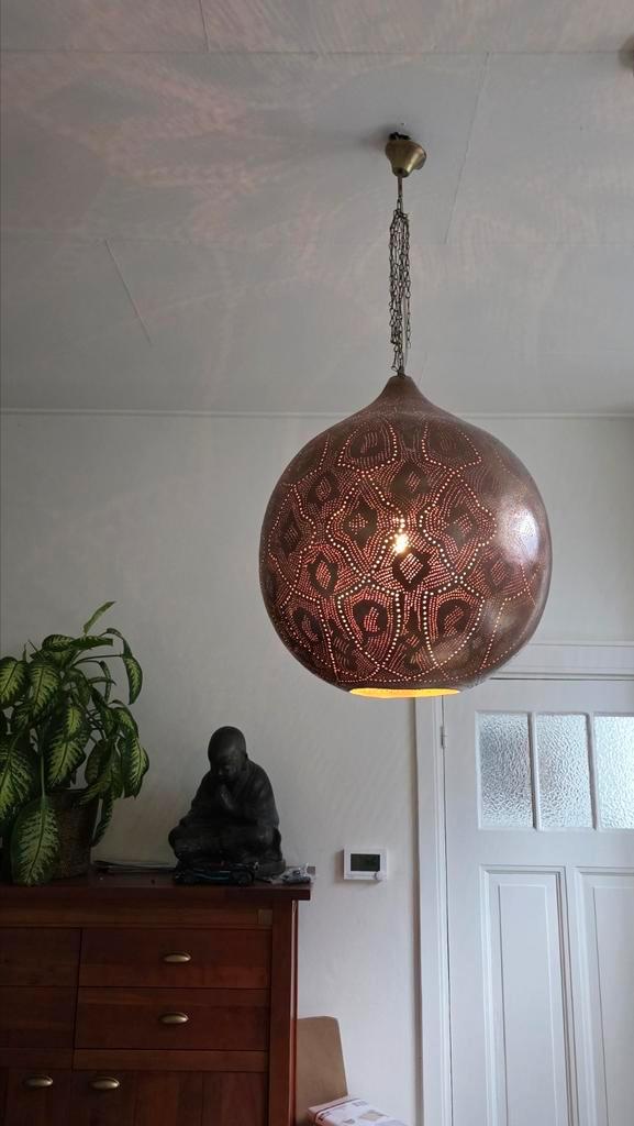 Oosterse hanglamp filigrain lamp, Huis en Inrichting, Lampen | Hanglampen, Zo goed als nieuw, 50 tot 75 cm, Metaal, Ophalen