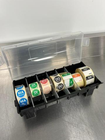 Sticker houder datum stickers HACCP dispenser horeca beschikbaar voor biedingen
