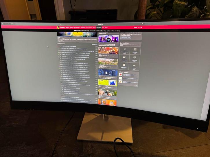 HP E34m G4 34" Curved USB-C Monitor incl webcam!, Computers en Software, Monitoren, Gebruikt, 61 t/m 100 Hz, DisplayPort, USB-C