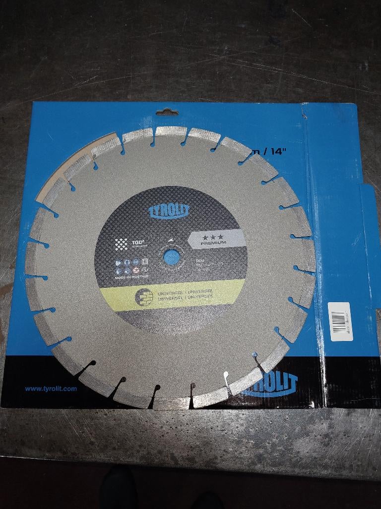 Nieuwe Tyrolit diamantschijf van 350mm, Verzenden, Nieuw, 1000 watt of meer, Haakse handslijpmachine
