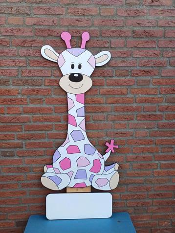 Geboortebord giraf inclusief naambord en paal  beschikbaar voor biedingen