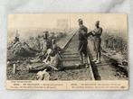 Wo1: ak senegalese op spoorlijn Dixmuide Nieuwpoort, Ophalen of Verzenden, Landmacht, Nederland, Foto of Poster