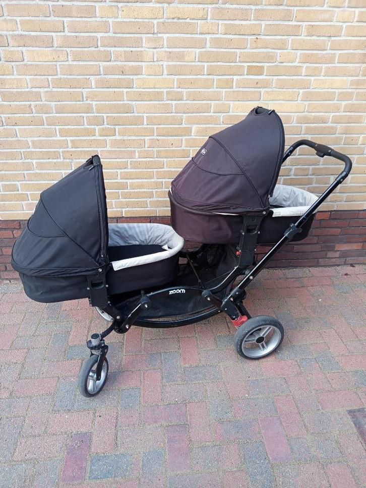 duo kinderwagen, Kinderen en Baby's, Kinderwagens en Combinaties, Gebruikt, Combiwagen, Overige merken, Duowagen, Met reiswieg