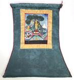 Thangka, tempera op doek met zijde omlijsting, Tibet, Antiek en Kunst, Ophalen of Verzenden