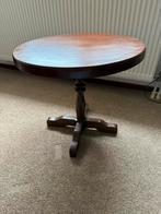 Brocante vintage massief Houten Tafeltje bijzettafel, Huis en Inrichting, Tafels | Bijzettafels, Ophalen, Minder dan 55 cm, Gebruikt