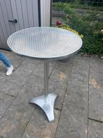 RVS sta tafel super sterke kwaliteit aluminium poot, Rvs, Rond, Gebruikt, Ophalen of Verzenden