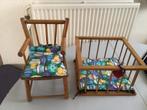 vintage houten poppenstoel en poppenbox, jaren 1950-1960, Ophalen, Gebruikt, Overige typen