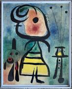 Miro art-print Femme et Chat in lijst