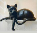 Beeld van een Luie Kat Poes Kitten Nieuw, Ophalen of Verzenden, Nieuw, Hond of Kat, Beeldje of Figuurtje