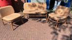 Ondarreta bank en stoelen hout, Gebruikt, Twee, Bruin, Ophalen of Verzenden