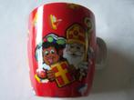 Sinterklaas mok. boekje "Hij komt" en knopjes puzzel., Ophalen of Verzenden, Zo goed als nieuw
