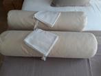 2 nekrollen Javaanse kapok, met linnen sloop, Ophalen, Eenpersoons, Beige, Zo goed als nieuw