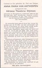 Antwerpen Anna 1899 Hoogeloon 1963 Oostelbeers, Ophalen of Verzenden, Bidprentje