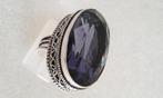 zilveren ring met amethist, Verzenden, Paars, Nieuw, 17 tot 18