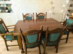 Uitschuifbare eiken tafel + 6 stoelen, Ophalen