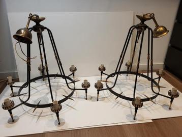 Twee Vintage Hanglampen Jaren 50/60 beschikbaar voor biedingen