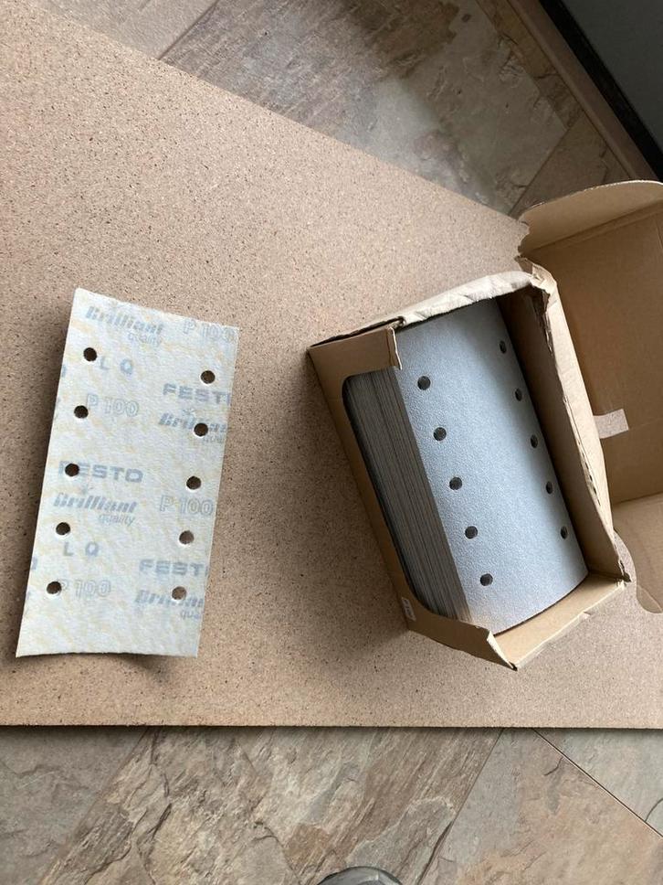Festool Schuurpapier Brilliant P100 (ca 90 stuks), Doe-het-zelf en Verbouw, Gereedschap | Schuurmachines, Nieuw, Vlakschuurmachine