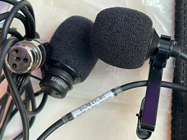 Shure( WL185 - WL93 condensator dasspeld ) - CVL/BC lavalier, Muziek en Instrumenten, Microfoons, Zo goed als nieuw, Zangmicrofoon