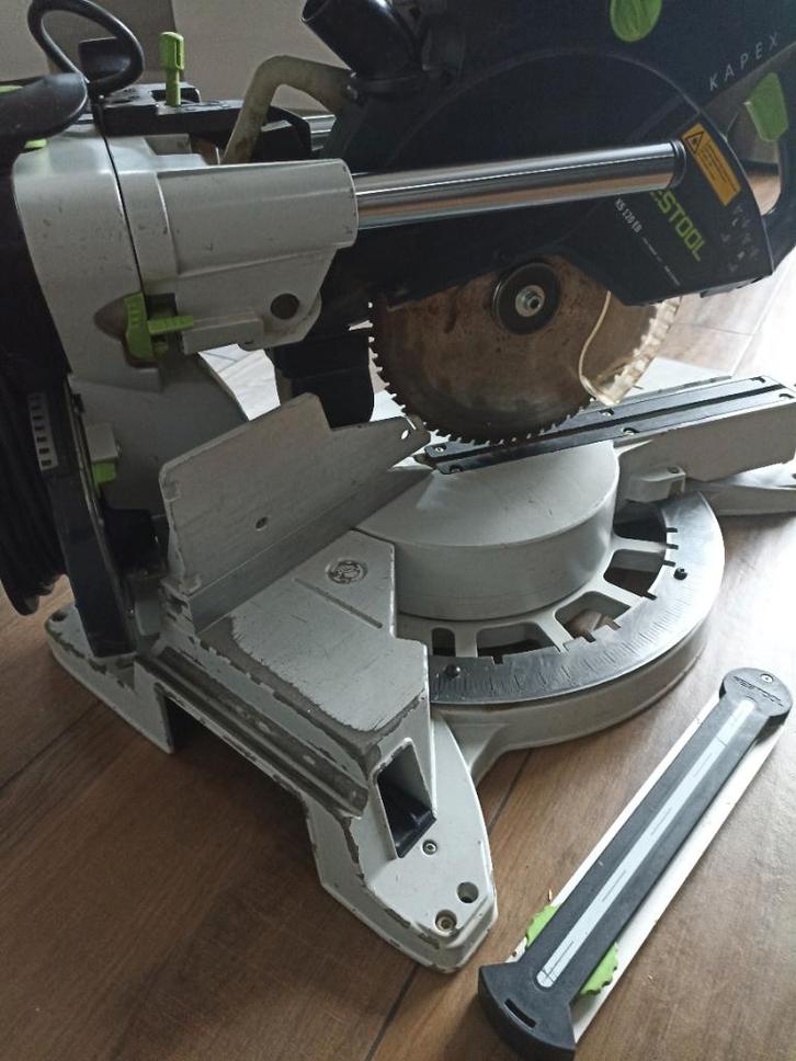 Festool ks 120 eb kapex, Doe-het-zelf en Verbouw, Gereedschap | Zaagmachines, Gebruikt, Afkortzaag, 1200 watt of meer, 70 mm of meer