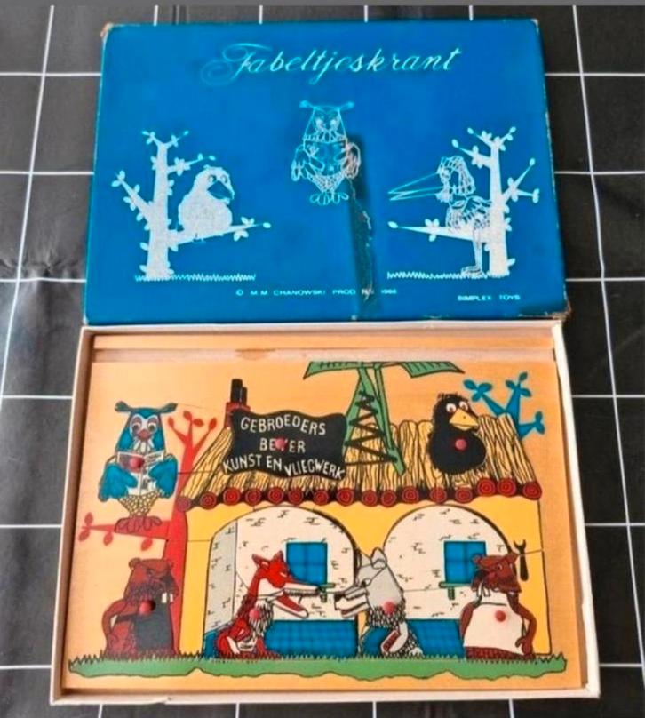 Fabeltjeskrant nopjespuzzel 1968, Kinderen en Baby's, Speelgoed | Kinderpuzzels, Zo goed als nieuw, Ophalen of Verzenden