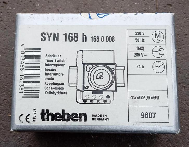 Analoge Schakelklok Theben SYN 168 h, Doe-het-zelf en Verbouw, Elektra en Kabels, Zo goed als nieuw, Schakelaar, Ophalen of Verzenden
