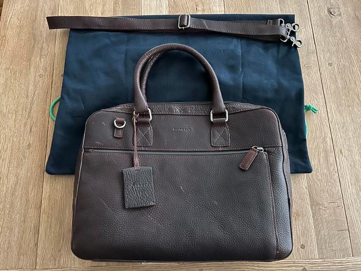 Nagenoeg NIEUW Burkely laptoptas echt leer bruin SPOTPRIJS!, Computers en Software, Laptoptassen, Zo goed als nieuw, Aktetas, 16 inch