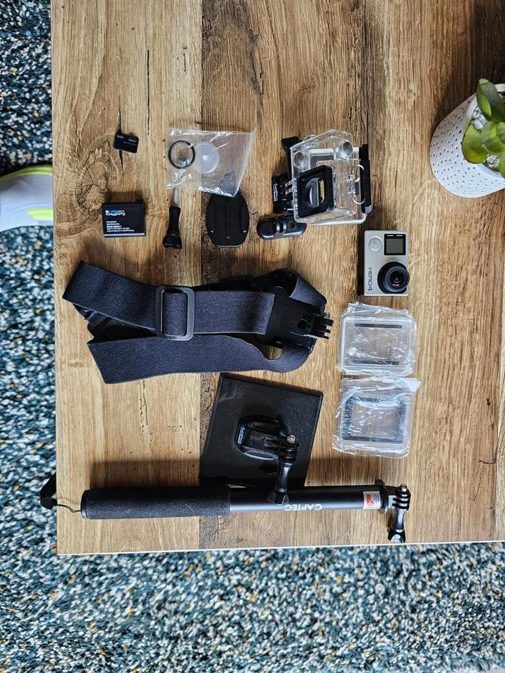 GoPro Hero 4 + Accessoires, Audio, Tv en Foto, Actiecamera's, Gebruikt, GoPro, Ophalen