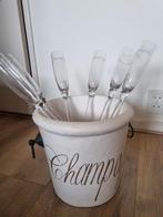 Champagnekoeler Riviera Maison met 6 glazen, Ophalen of Verzenden