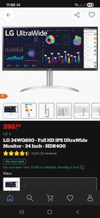 LG 34WN650-W Ultrawide Monitor - 34 inch, Computers en Software, Monitoren, Gaming, Gebruikt, IPS, Full HD