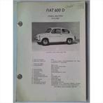 Fiat 600D Vraagbaak losbladig 1963-1967 #3 Nederlands, Ophalen of Verzenden, Gelezen, Overige merken