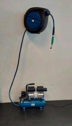 HBM Compressor + Slanghaspel set - Olievrij, z.g.a.n., Doe-het-zelf en Verbouw, Ophalen, 6 tot 10 bar, Zo goed als nieuw, Minder dan 200 liter/min