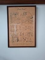 Oude spotprent "Taai-Taai" ingelijst, Antiek en Kunst, Ophalen of Verzenden