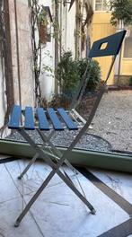 Franse bistrostoeltjes, opklapbaar, 12 stuks, Ophalen, Blauw, Zo goed als nieuw, Vijf, Zes of meer stoelen