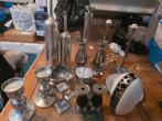 Zilveren Interieur Bundel, Huis en Inrichting, Woonaccessoires | Kandelaars en Kaarsen, Ophalen, Gebruikt, Grijs, Kandelaar