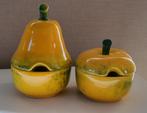 Vintage keramiek compote schaaltjes appel en peer, Antiek en Kunst, Verzenden