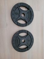 Barbarian barbell - gietijzer halterschijven 2x5 kg - 30 mm, Ophalen, Gebruikt