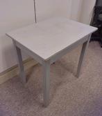 Grijze massief houten tafel, Ophalen, 50 tot 100 cm, Zo goed als nieuw, Vijf personen of meer