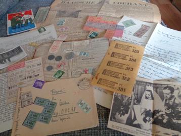 Set 2 Oorlog wo2 bonnen geld munt krant foto document ww2 beschikbaar voor biedingen