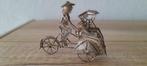 1 Riksja fiets en 1 becak zilver miniaturen uit Indonesië, Antiek en Kunst, Verzenden, Zilver