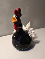 Zwarte haan/kip keramiek stippels - polkadot, Ophalen of Verzenden, Nieuw, Dier