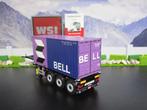 Wsi Pacton Container Chassis 3as & 20FT Container Bell, Hobby en Vrije tijd, Modelauto's | 1:50, Nieuw, Wsi, Bus of Vrachtwagen