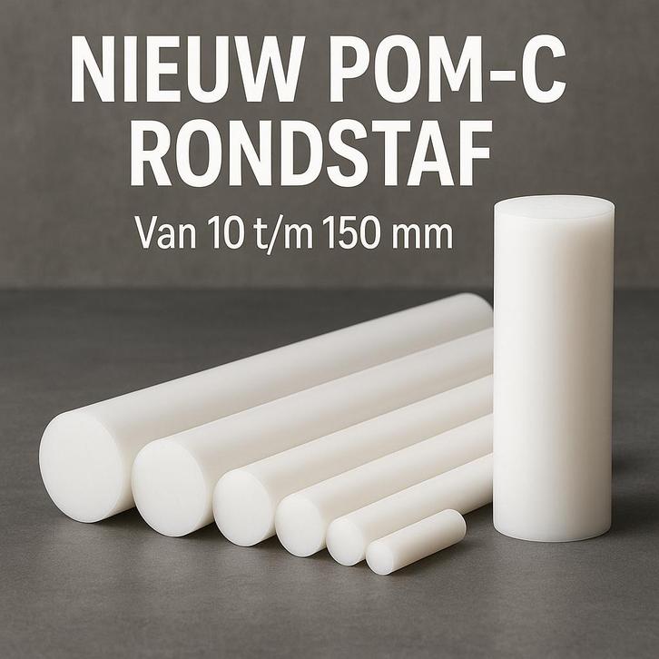 POM-C Rondstaf Ø10 t/m Ø150 mm – Direct leverbaar!, Doe-het-zelf en Verbouw, Gereedschap | Freesmachines, Zo goed als nieuw, Ophalen of Verzenden