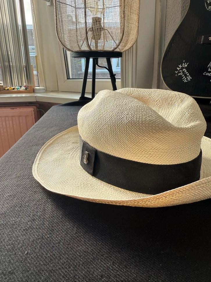 Elegante Panama Hoed, Kleding | Heren, Hoeden en Petten, Zo goed als nieuw, Hoed, Ophalen of Verzenden