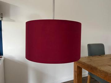 Design Hanglamp | Grote Ronde Kap | Bordeaux Rood RVS beschikbaar voor biedingen