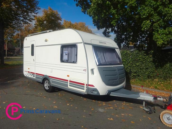 Homestar Racer 430 Vast Bed en Treinzit #TOPPER#, Caravans en Kamperen, Caravans, Bedrijf, 750 - 1000 kg, Home Star, 6 tot 7 meter