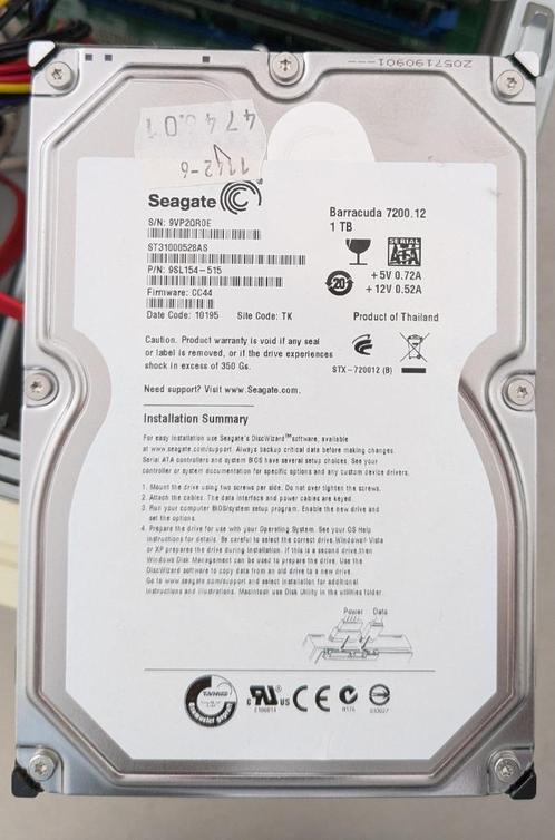 Seagate 1 TB SATA HD; 2.1 speaker set; Intel Core i3 CPU, Computers en Software, Harde schijven, Gebruikt, Desktop, Intern, SATA