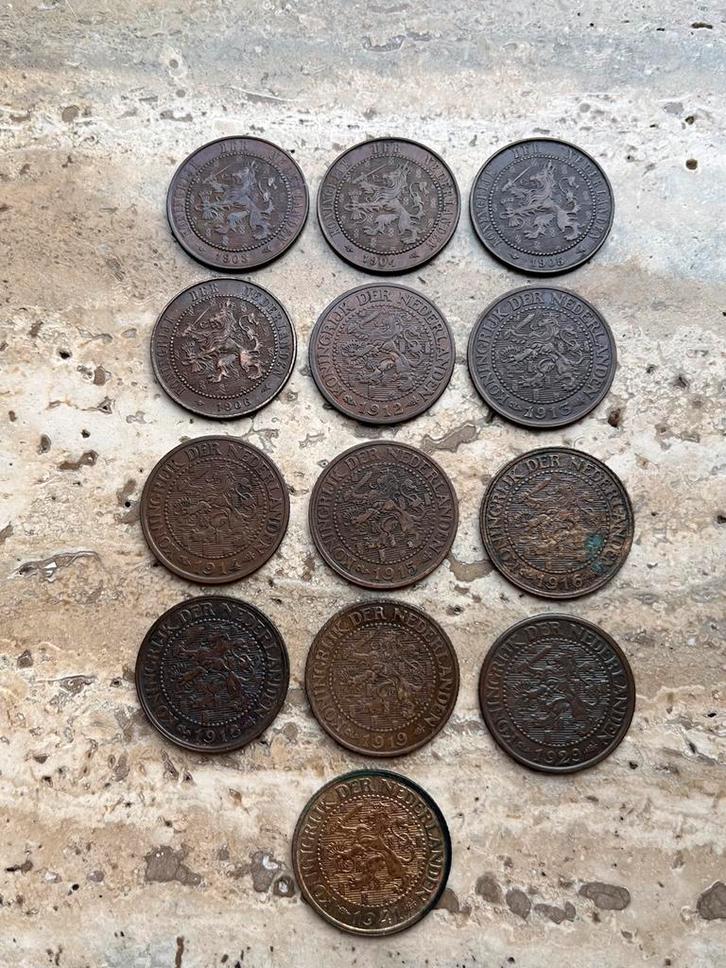 2 1/2 cent 1903 tm 1941 Wilhelmina , mooie kwaliteit, Postzegels en Munten, Munten | Nederland, Setje, Koningin Wilhelmina, Ophalen of Verzenden