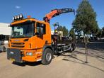 2015 Scania P410 Vrachtwagen met Palfinger laadkraan en haak, Auto's, Vrachtwagens, Euro 6, Scania, Overige brandstoffen, Origineel Nederlands